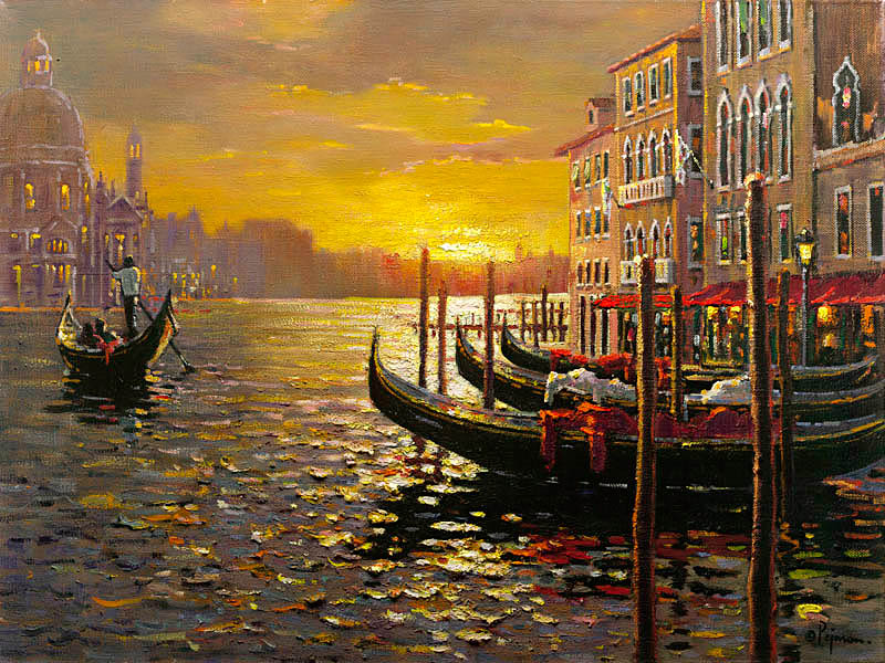 Bob Pejman Sunset on the Grand Canal
